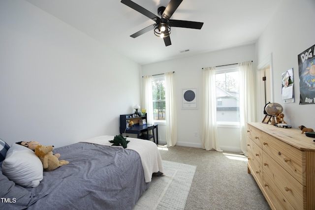 2200 Mays Crossroads Rd, Louisburg, NC 27549 - bedroom featuring light colored carpet, baseboards, and ceiling fan