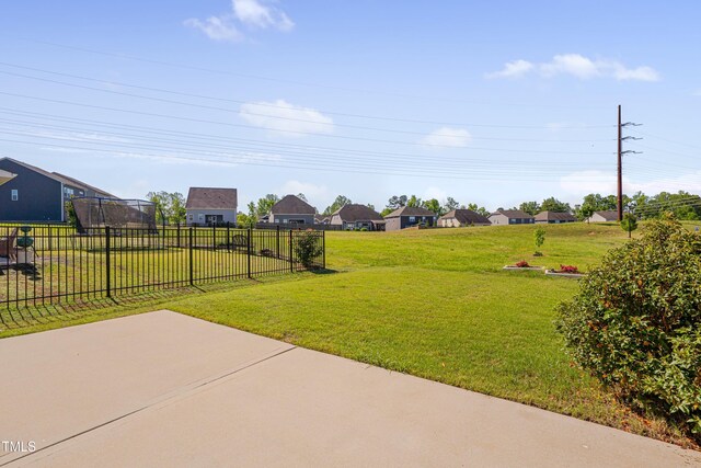 view of patio with a residential view