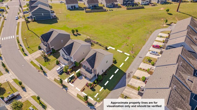 aerial view of residential area