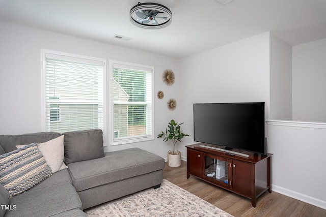 1048 Flagler St, Durham, NC 27713 - living area with wood finished floors and baseboards