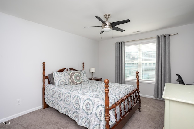 1048 Flagler St, Durham, NC 27713 - bedroom featuring carpet floors, baseboards, and ceiling fan