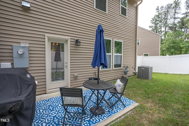 1048 Flagler St, Durham, NC 27713 - view of patio / terrace featuring central AC unit and area for grilling