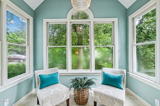 101 Parkbow Ct, Cary, NC 27519 - sunroom featuring lofted ceiling, plenty of natural light, and tile patterned floors