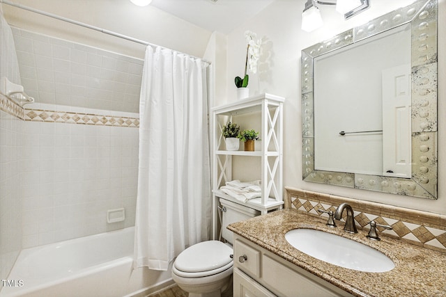 101 Parkbow Ct, Cary, NC 27519 - full bath with vanity, shower / tub combo, and backsplash
