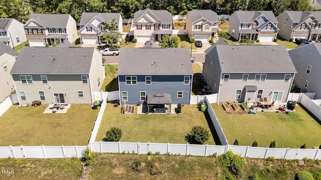 aerial view of residential area