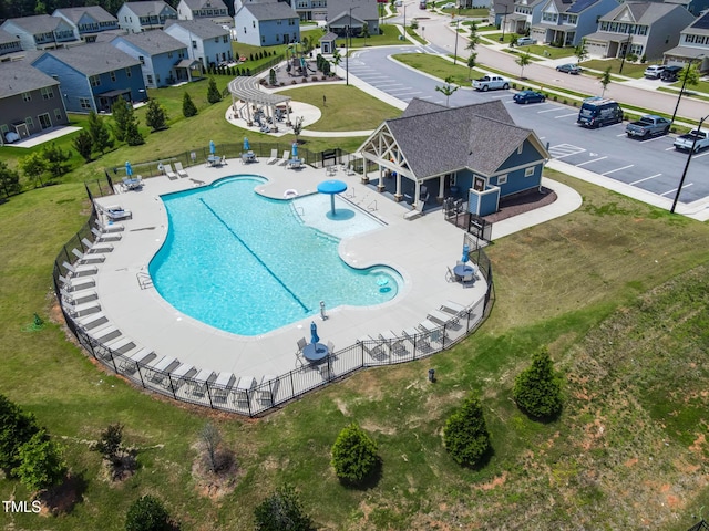 1745 Ripley Woods St, Wake Forest, NC 27587 - community pool with a residential view and a patio