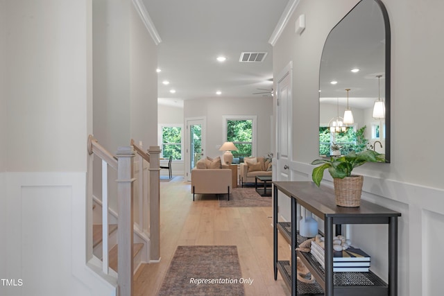 1913 Ballard Rd Unit 193, Fuquay Varina, NC 27526 - hall featuring light wood-style flooring, recessed lighting, and arched walkways