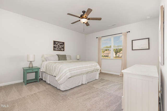 19 Cecina Ct, Clayton, NC 27527 - bedroom featuring baseboards, light carpet, and ceiling fan