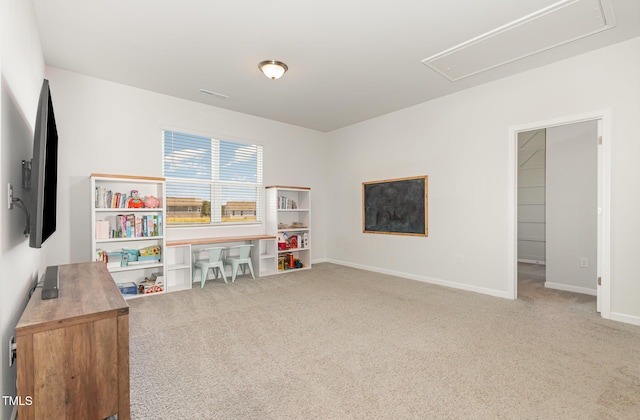 19 Cecina Ct, Clayton, NC 27527 - game room with attic access and carpet floors