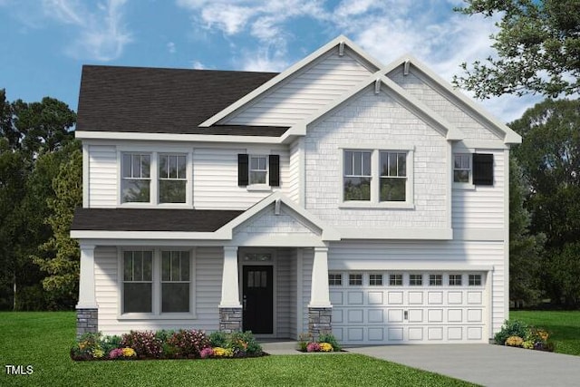 1891 Ballard Rd Unit 192, Fuquay Varina, NC 27526 - craftsman-style house featuring an attached garage, driveway, and a front yard