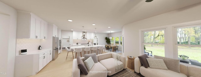 1891 Ballard Rd Unit 192, Fuquay Varina, NC 27526 - living room with recessed lighting and light wood finished floors