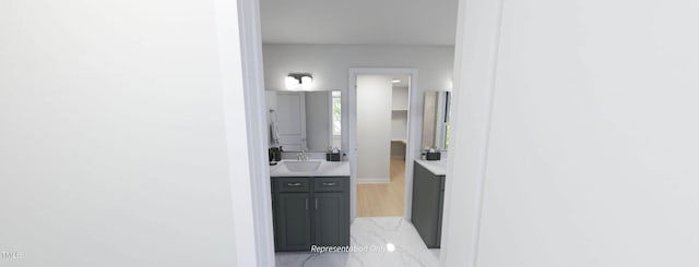1891 Ballard Rd Unit 192, Fuquay Varina, NC 27526 - bathroom featuring marble finish floors, vanity, and baseboards