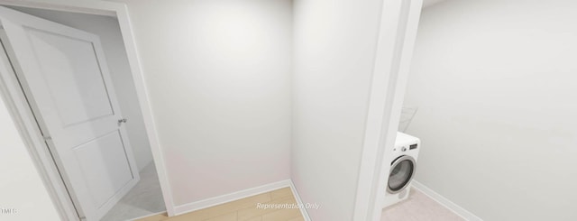 1891 Ballard Rd Unit 192, Fuquay Varina, NC 27526 - clothes washing area featuring washer / dryer and baseboards
