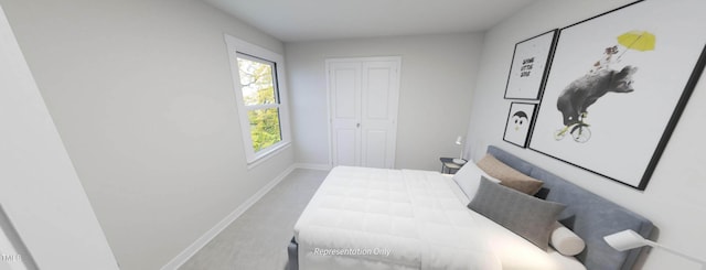 1891 Ballard Rd Unit 192, Fuquay Varina, NC 27526 - carpeted bedroom with baseboards and a closet