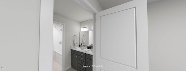 1891 Ballard Rd Unit 192, Fuquay Varina, NC 27526 - bathroom with vanity, a tub to relax in, and a shower
