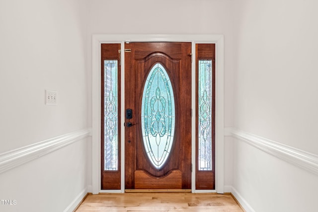 1514 Lawrence Rd, Creedmoor, NC 27522 - entrance foyer with baseboards and light wood-style floors