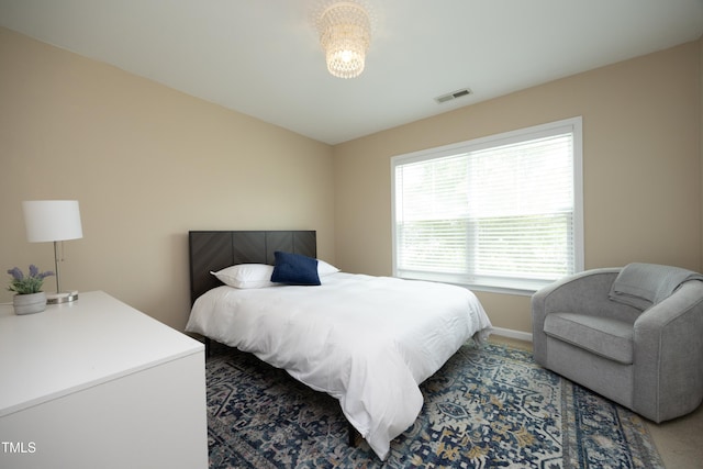 bedroom with baseboards
