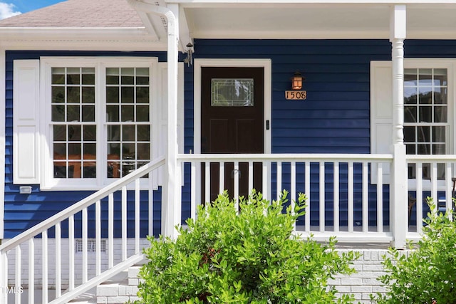 1508 Malta Ave, Raleigh, NC 27610 - doorway to property featuring covered porch