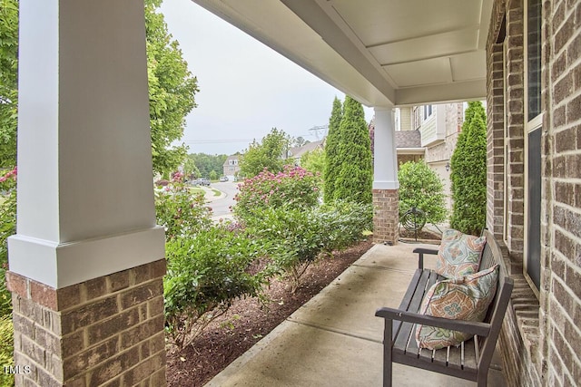 view of patio with covered porch