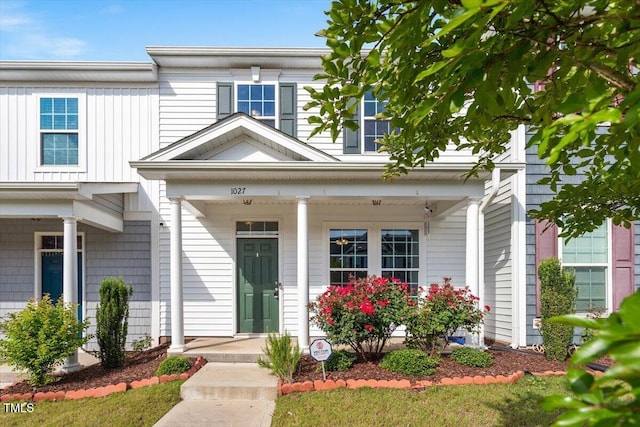 1027 Myers Point Dr, Morrisville, NC 27560 - view of front of home featuring covered porch