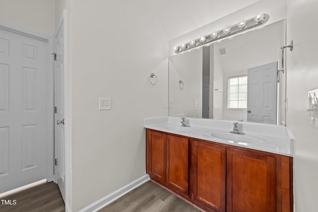 204 Trevor Ridge Dr, Holly Springs, NC 27540 - full bathroom with wood finished floors and double vanity