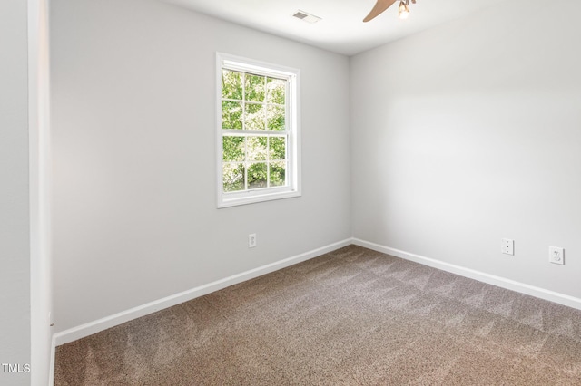 105 Hiddenwood Ct, Garner, NC 27529 - empty room with carpet floors, ceiling fan, and baseboards