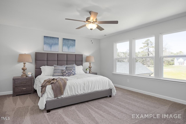1412 Main St, Lillington, NC 27546 - bedroom featuring carpet floors, baseboards, and a ceiling fan