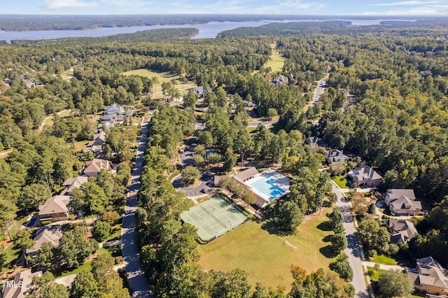 39 Forked Pine Ct, Chapel Hill, NC 27517 - view of property location featuring a heavily wooded area and a large body of water