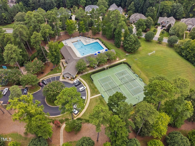 39 Forked Pine Ct, Chapel Hill, NC 27517 - aerial view of a pool area