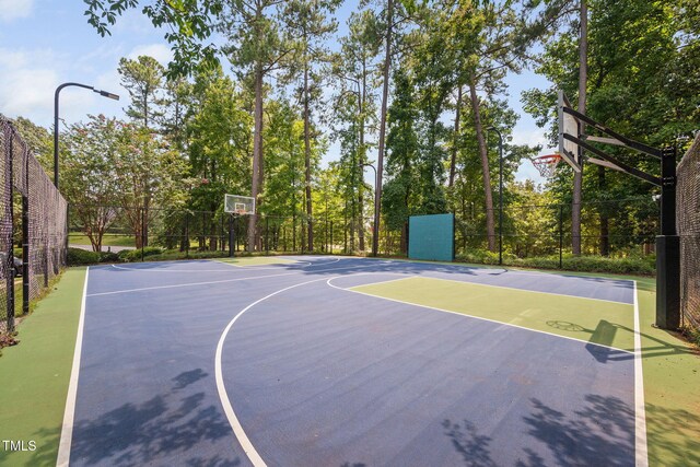 39 Forked Pine Ct, Chapel Hill, NC 27517 - view of basketball court with community basketball court and fence