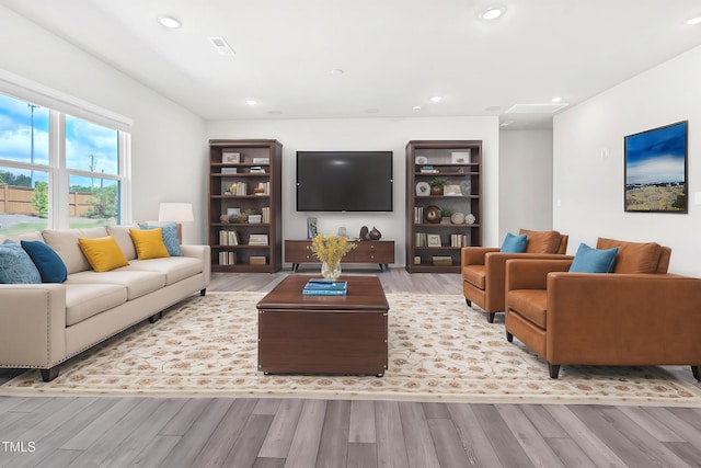 4601 Okeechobee Ct, Fuquay Varina, NC 27526 - living area with light wood-type flooring and recessed lighting