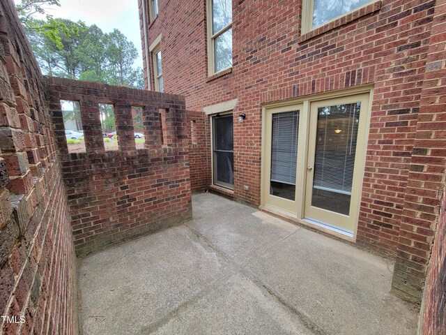 view of patio with french doors