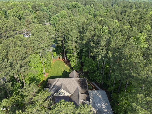 1211 New Grissom Way, Wake Forest, NC 27587 - aerial view of property and surrounding area featuring a forest