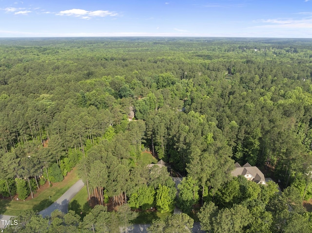 1211 New Grissom Way, Wake Forest, NC 27587 - aerial view of property and surrounding area featuring a forest