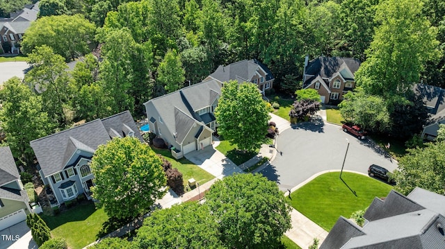 aerial perspective of suburban area