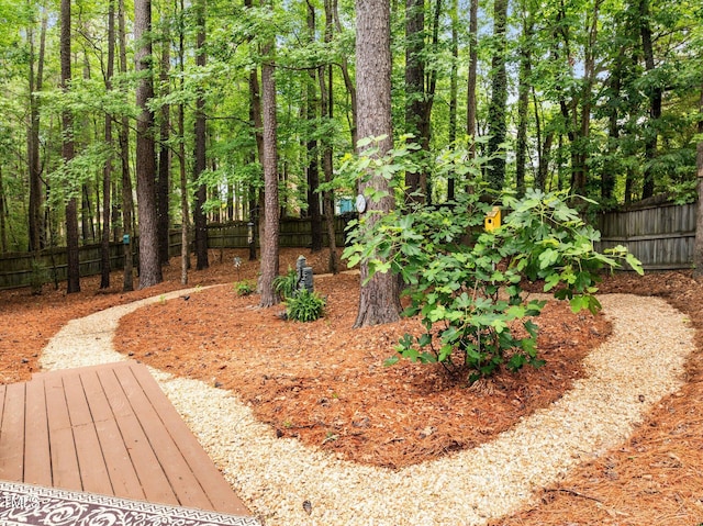 view of fenced backyard