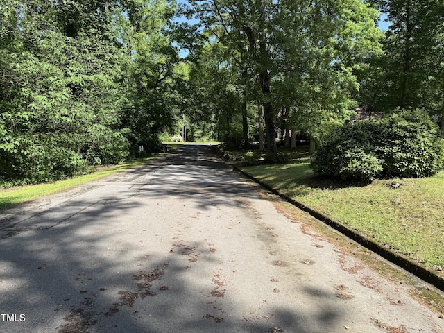 420 Rodwell St, Warrenton, NC 27589 - view of asphalt street featuring curbs and a view of trees