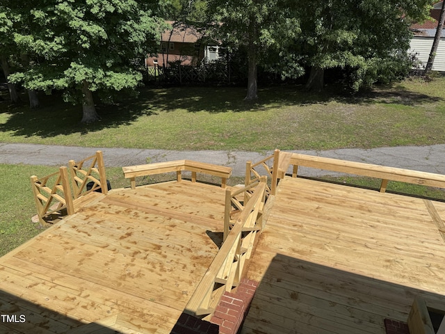 420 Rodwell St, Warrenton, NC 27589 - view of grassy yard with a deck
