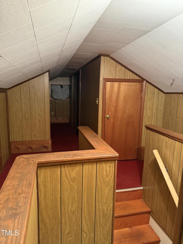 420 Rodwell St, Warrenton, NC 27589 - additional living space featuring lofted ceiling and wood walls