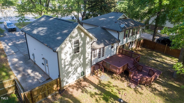 view from above of property