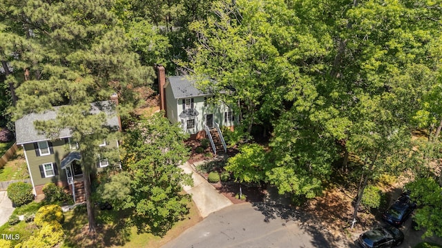 view from above of property