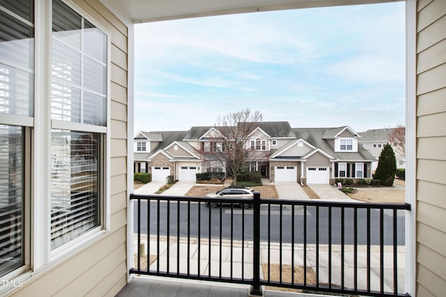 balcony with a residential view