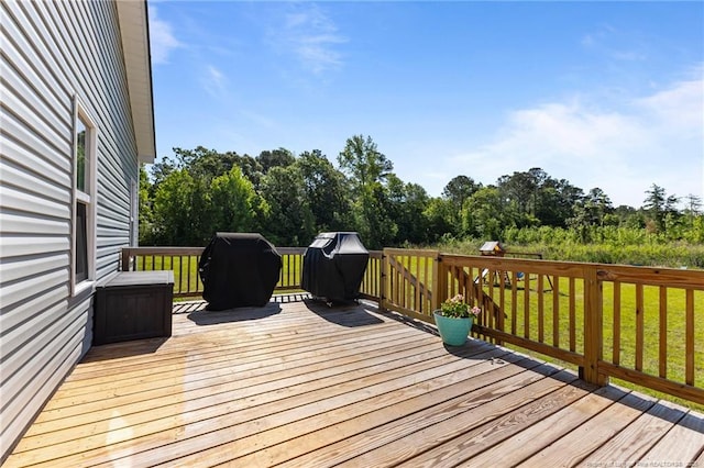 308 Laurel Lake Rd, Salemburg, NC 28385 - view of wooden deck