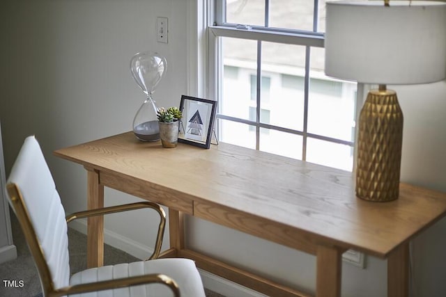 view of dining space