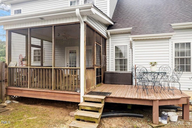 151 Donnibrook Run, Fuquay Varina, NC 27526 - wooden terrace featuring a sunroom