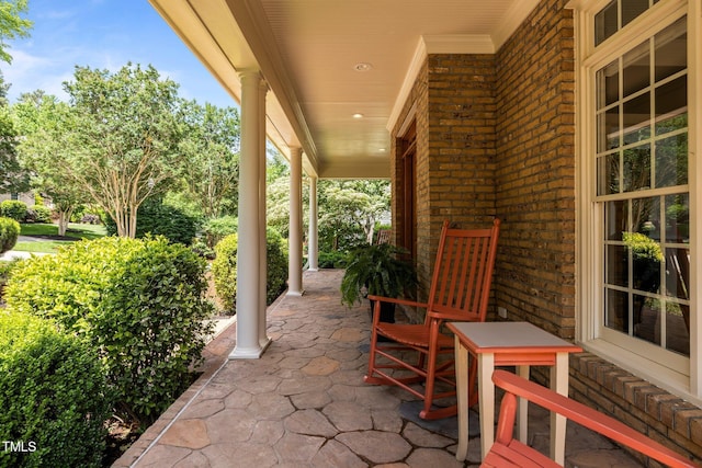 view of patio / terrace featuring a porch