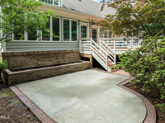 view of patio / terrace with a wooden deck