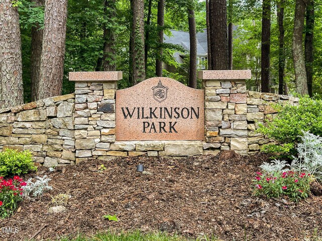 view of community sign