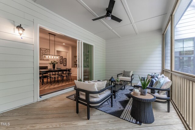 318 Ivy Ridge Rd, Chapel Hill, NC 27516 - sunroom with ceiling fan
