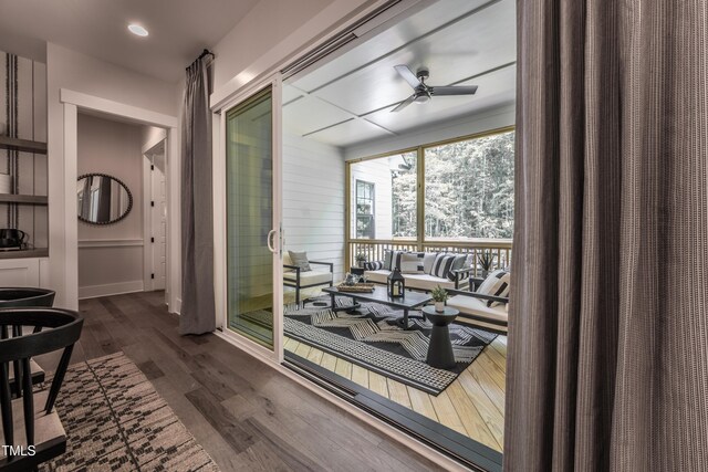 318 Ivy Ridge Rd, Chapel Hill, NC 27516 - interior space with dark wood-type flooring and recessed lighting